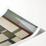 Modern Geometric Bedroom Wall Art – Light Gray and Silver