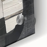 Modern Monochrome Abstract Wall Art – Black & White Textured Canvas