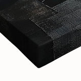 Modern Monochrome Abstract Wall Art – Black & White Textured Canvas