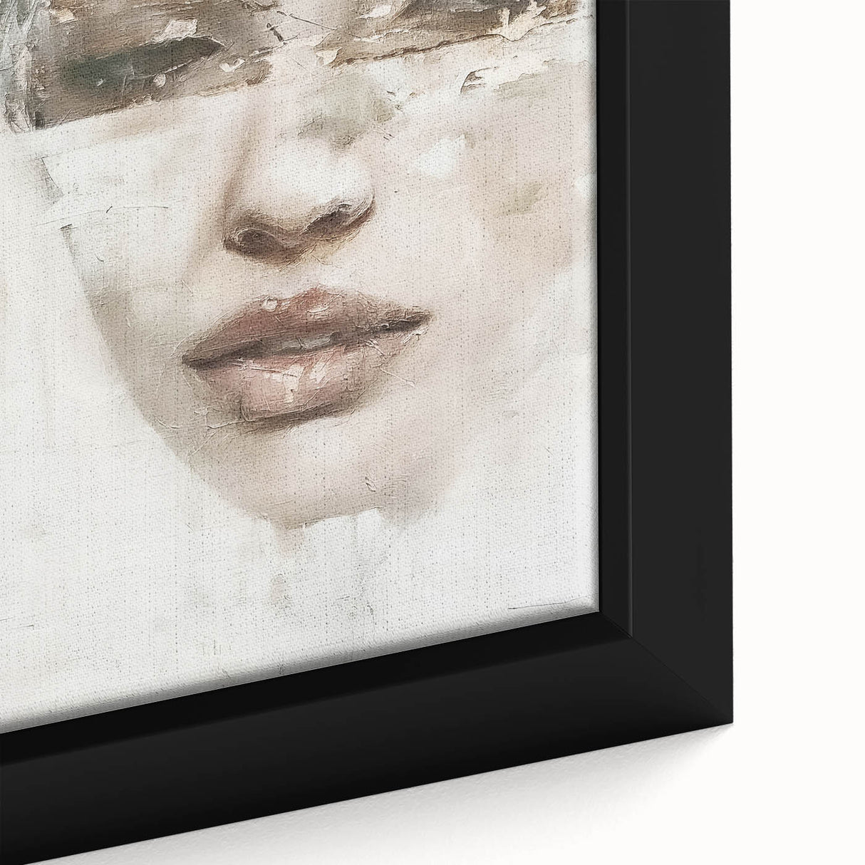 Framed abstract figurative wall art showcasing vibrant colors and dynamic shapes, ideal for modern home decor, highlighting artistic expression and creativity.