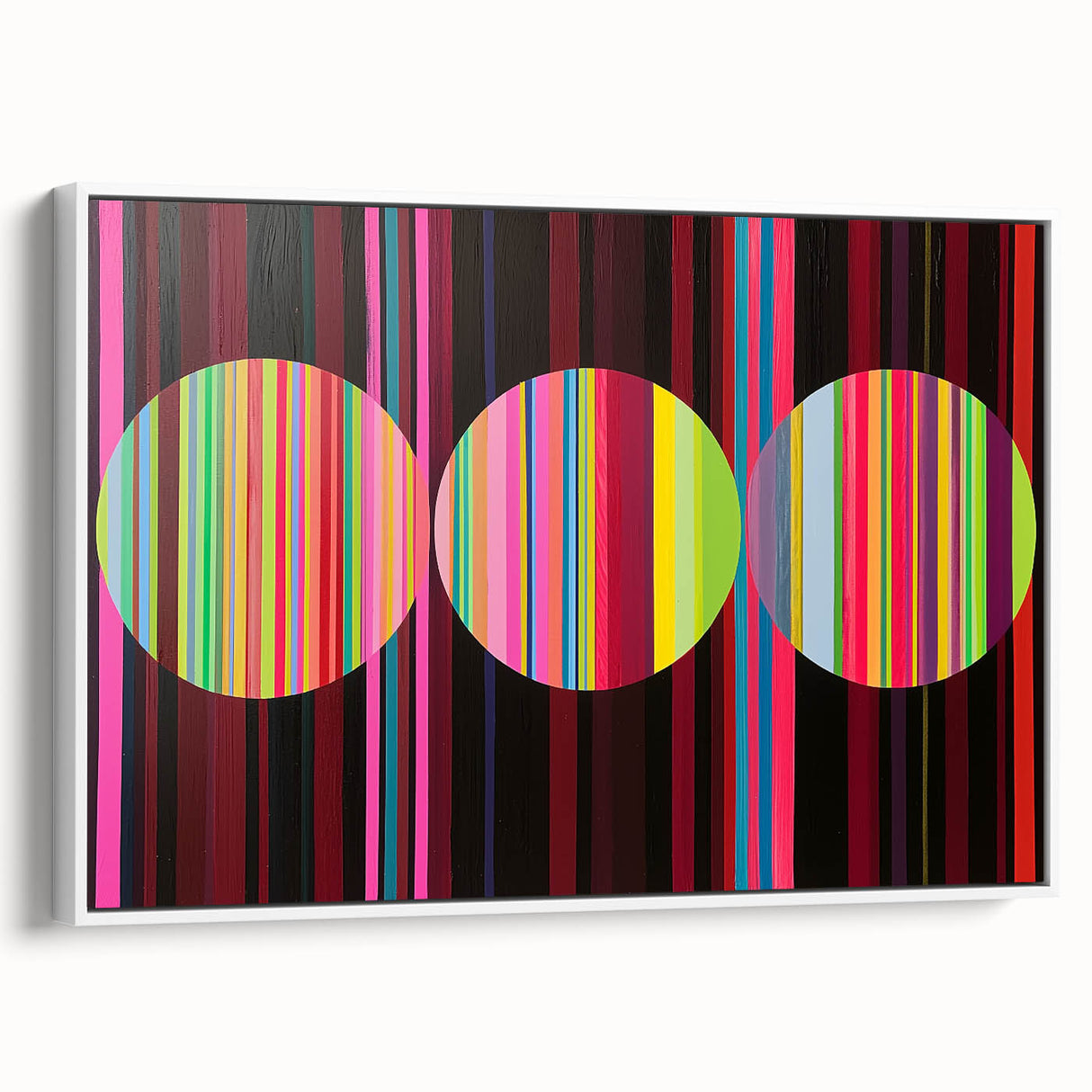 Abstract geometric framed canvas artwork showcasing a modern design with white tones and sharp angles, perfect for contemporary home decor. Ideal for living spaces.