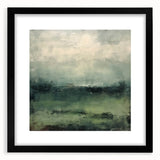 Abstract landscape wall art framed in black, showcasing vibrant colors and dynamic shapes, perfect for modern home decor and artistic interior design.