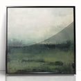 Framed abstract landscape wall art featuring a black acrylic front, showcasing vibrant colors and modern design elements, perfect for contemporary home decor.