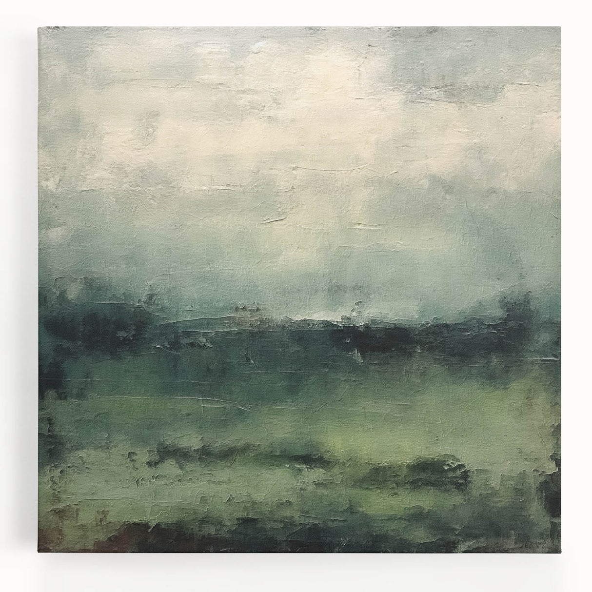 Abstract landscape wall art on stretched canvas, showcasing vibrant colors and dynamic brush strokes, perfect for modern home decor. Ideal for adding a contemporary touch to any living space.