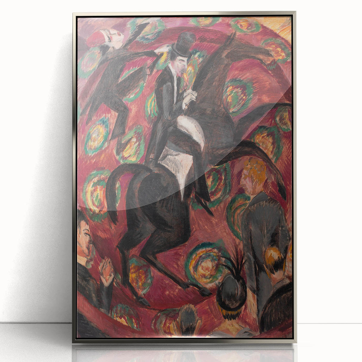 Expressionist Art: Circus Rider by Kirchner Vibrant Canvas Print