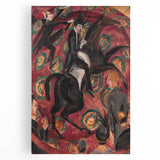 Expressionist Art: Circus Rider by Kirchner Vibrant Canvas Print