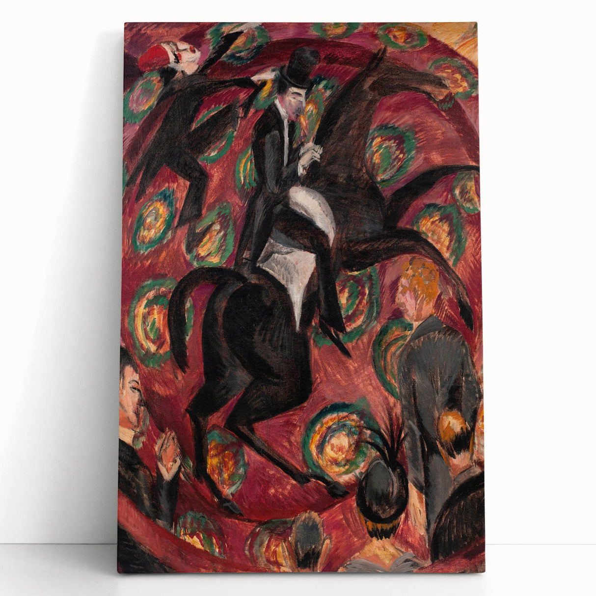 Expressionist Art: Circus Rider by Kirchner Vibrant Canvas Print