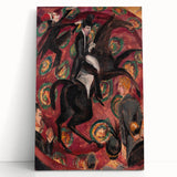 Expressionist Art: Circus Rider by Kirchner Vibrant Canvas Print