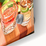 Large abstract wall art featuring mid-century modernist styles in warm earth tones on acrylic glass.