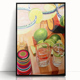 Large abstract wall art featuring a mid-century modernist design in black and white tones on a framed acrylic print.