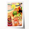 Extra large rolled print of vibrant floral art on a white background, ideal for dining room wall decor.