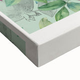 Large art featuring a close-up of various fruits in black and white on stretched canvas, suitable for bedroom wall decor.