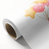 Personalized Kids Art - Floating Teddy with Balloons Wall Decor