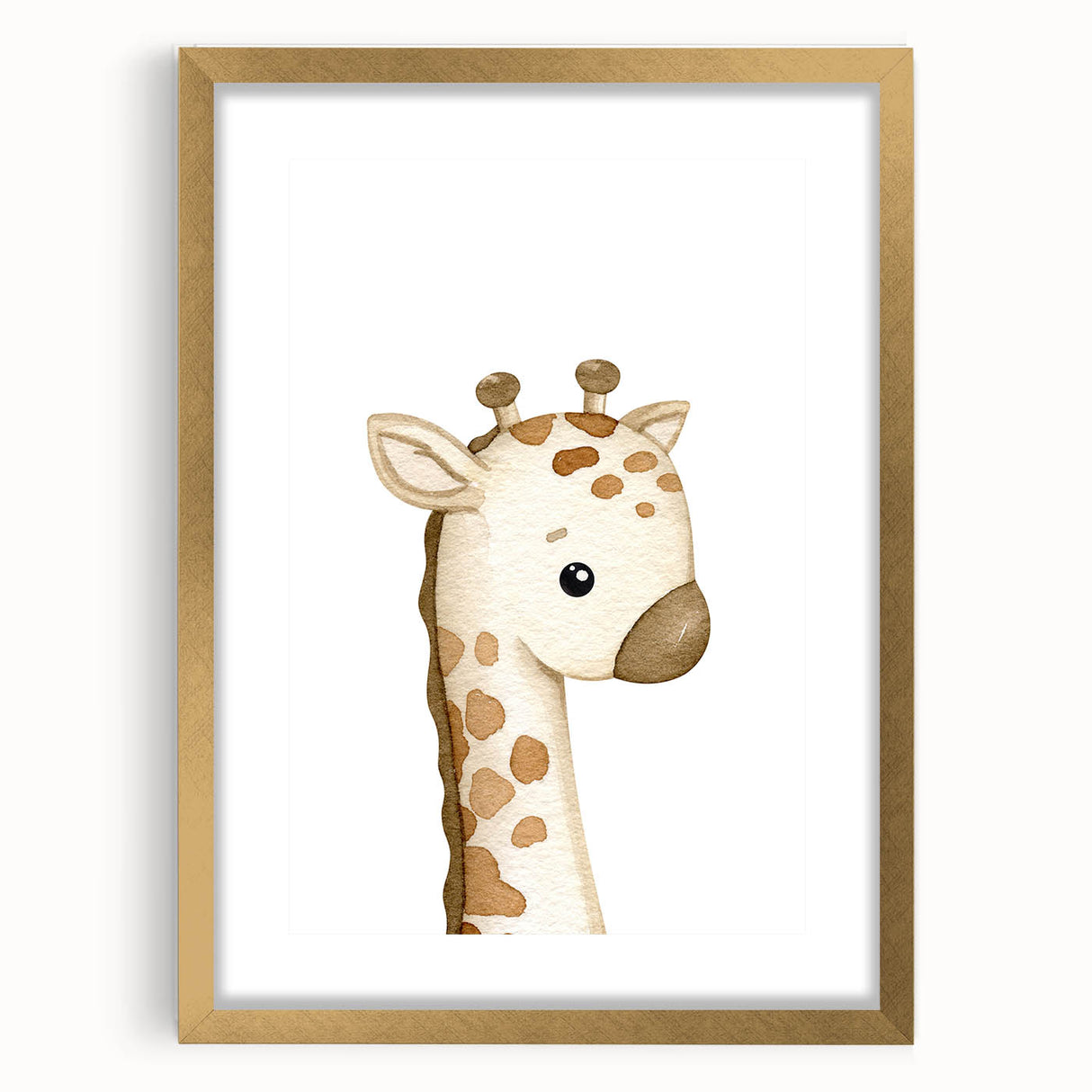 Rolled Paper Art Prints for Kids – Cute Giraffe Watercolor