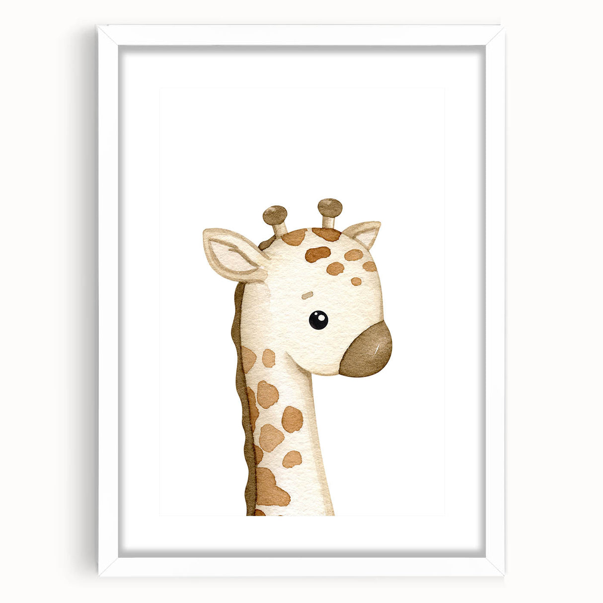 Rolled Paper Art Prints for Kids – Cute Giraffe Watercolor