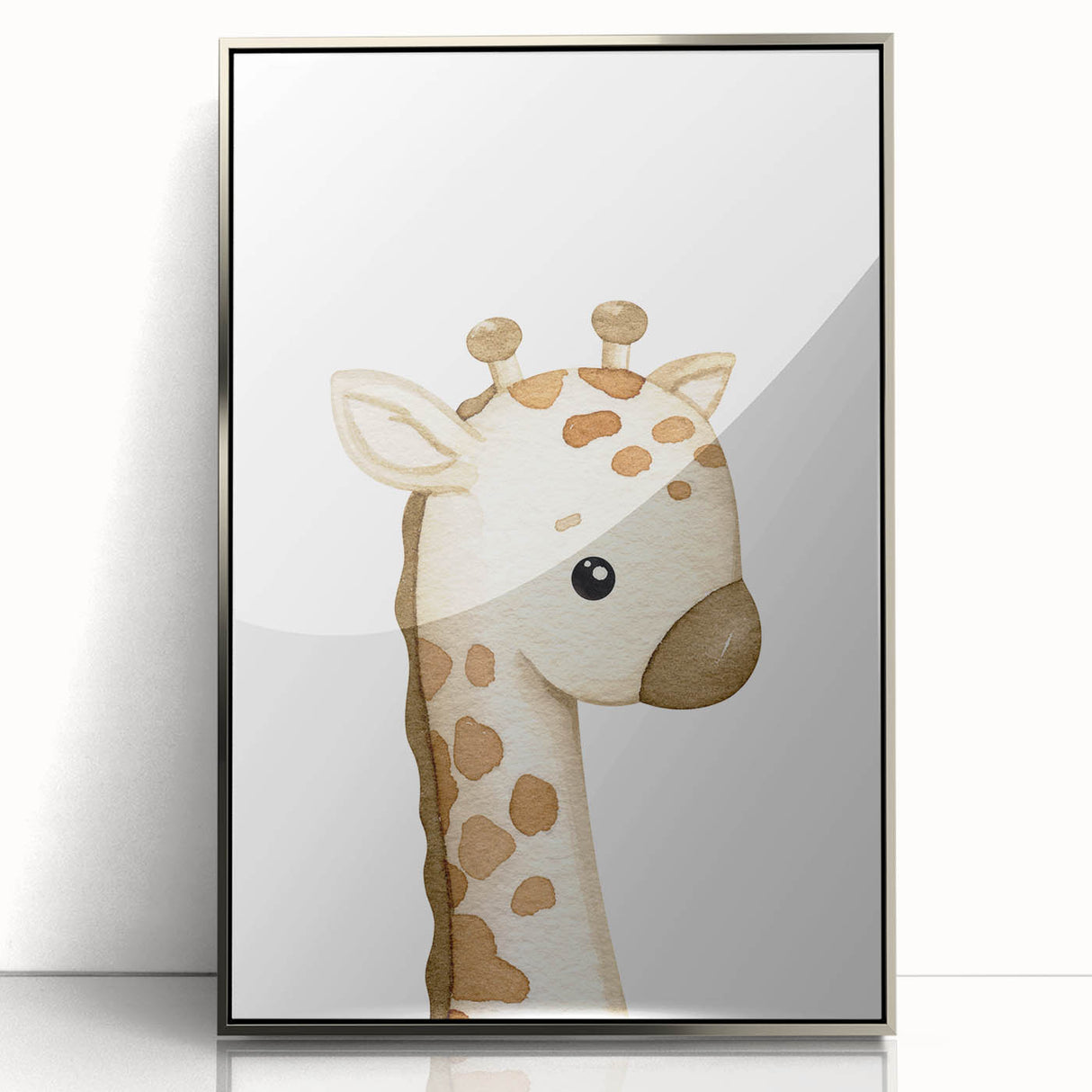 Rolled Paper Art Prints for Kids – Cute Giraffe Watercolor