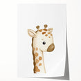 Rolled Paper Art Prints for Kids – Cute Giraffe Watercolor