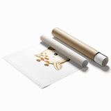 Rolled Paper Art Prints for Kids – Cute Giraffe Watercolor