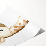 Rolled Paper Art Prints for Kids – Cute Giraffe Watercolor
