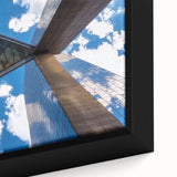 Close-up of a framed landscape bridge canvas art piece, showcasing intricate details and vibrant colors, perfect for home decor enthusiasts and nature lovers.