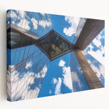 Stretched canvas artwork depicting a serene landscape bridge scene, showcasing vibrant colors and intricate details, ideal for home decor and art enthusiasts.