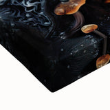 Black and white close-up landscape art painting on stretched canvas, ideal for bedroom wall decor.