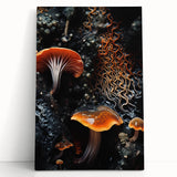 Black and white close-up photo of natural elements on stretched canvas, ideal for kitchen wall art or bedroom ambiance.