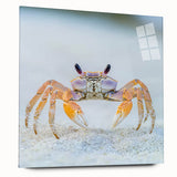 Large abstract wall art featuring close-ups of animals in muted earth tones on acrylic glass.