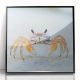 Large abstract wall art featuring a close-up of an animal in black and white tones on a framed acrylic.