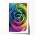 Extra large rolled print of close-up floral art in vibrant colors, ideal for art wall dining room or bathroom.