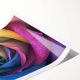 Extra large rolled print featuring line art flowers in black on a white background, ideal for large living room wall art.