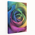 Close-up floral photography on stretched canvas, featuring soft pink and green tones, ideal for kitchen wall art.