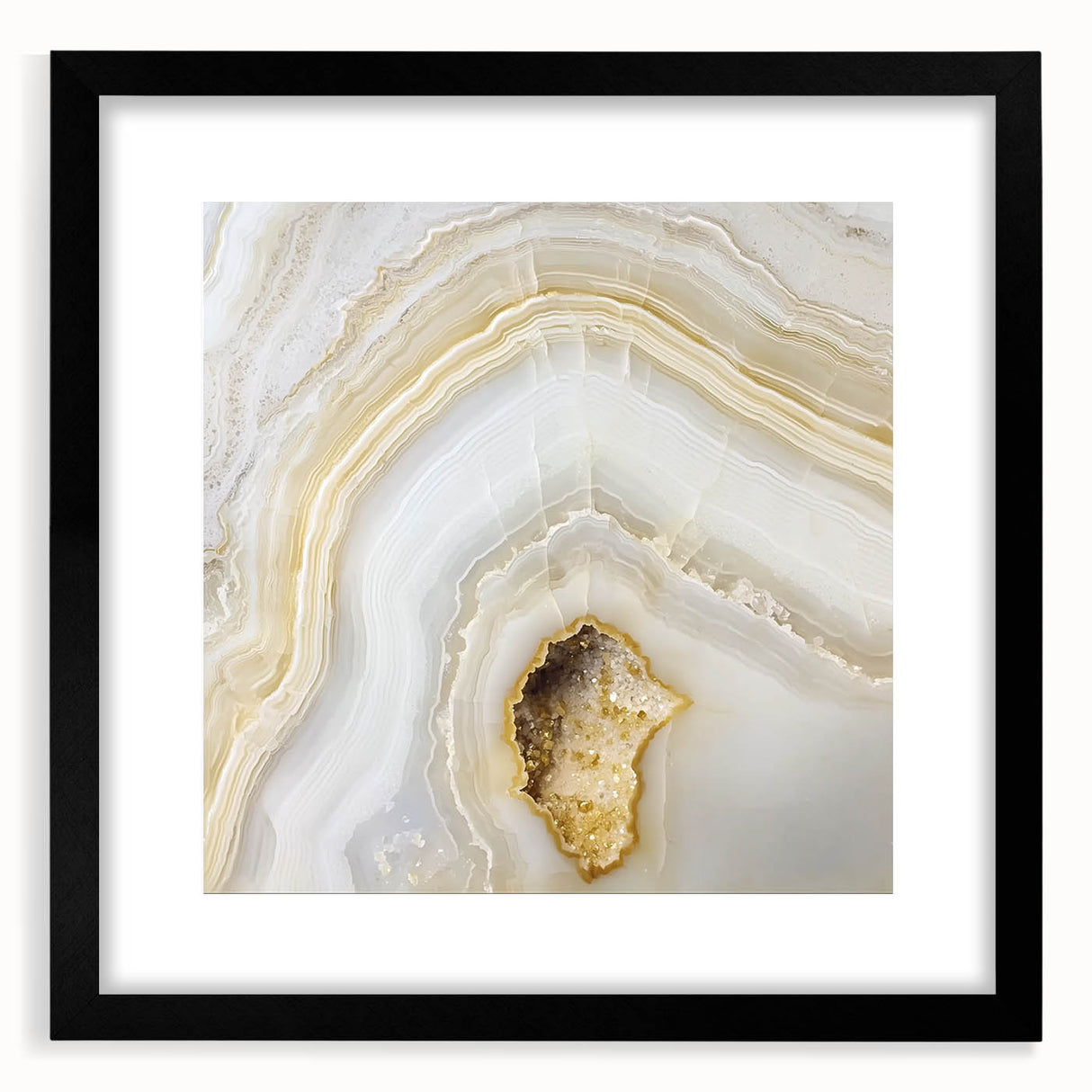 Extra large abstract art print featuring textured swirls in vibrant colors on a black framed canvas.