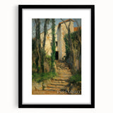 Colorful abstract art print featuring vibrant, textured strokes on an extra large canvas, framed in black.