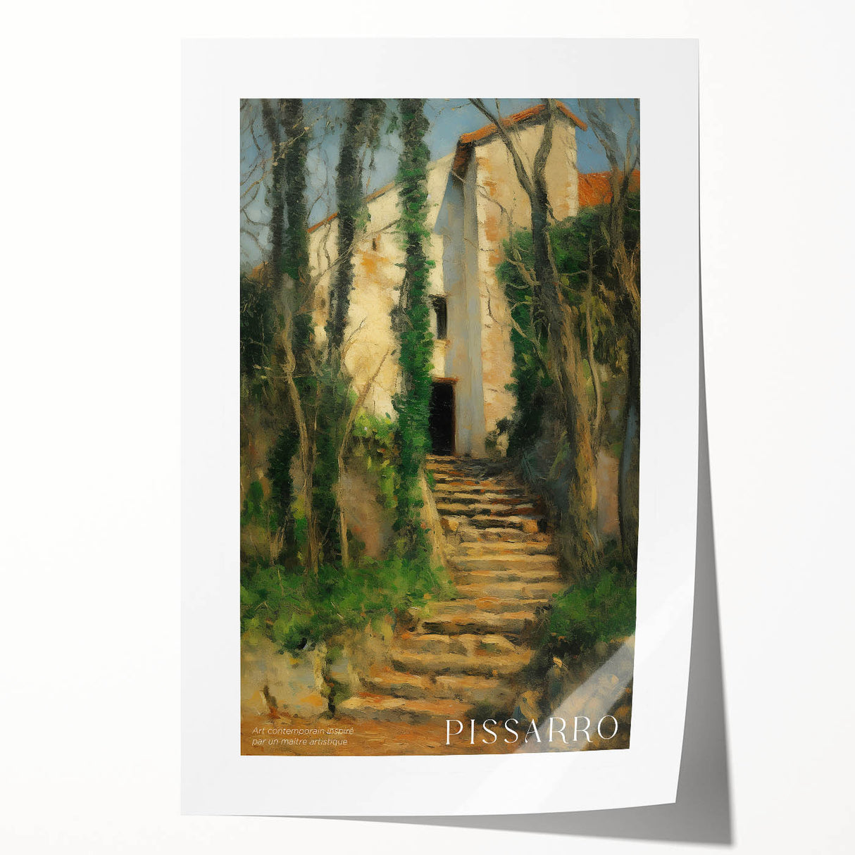 Extra large rolled print of vibrant floral art, ideal for dining room or bathroom wall decor.
