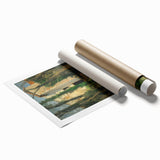 Extra large rolled print of a floral artwork featuring soft pastel shades, ideal for classy bathroom wall art.