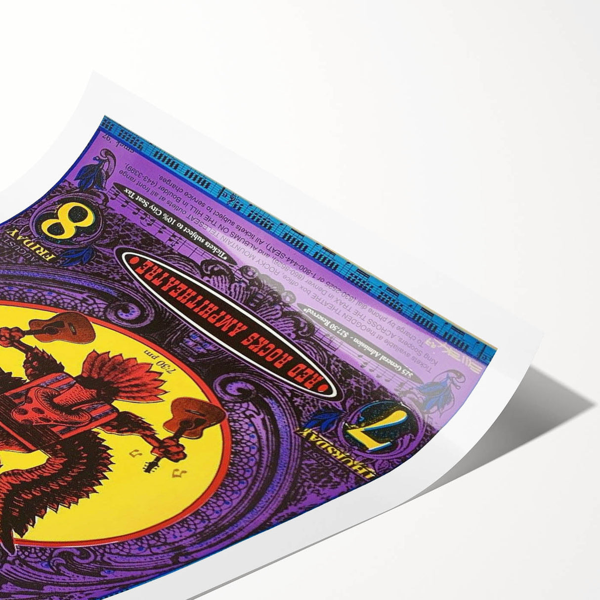 Allman Brothers Band Red Rocks Poster - Retro Music Wall Art