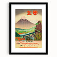 Vintage Japan Travel Poster | Mount Fuji and Scenic Landscape Art Print