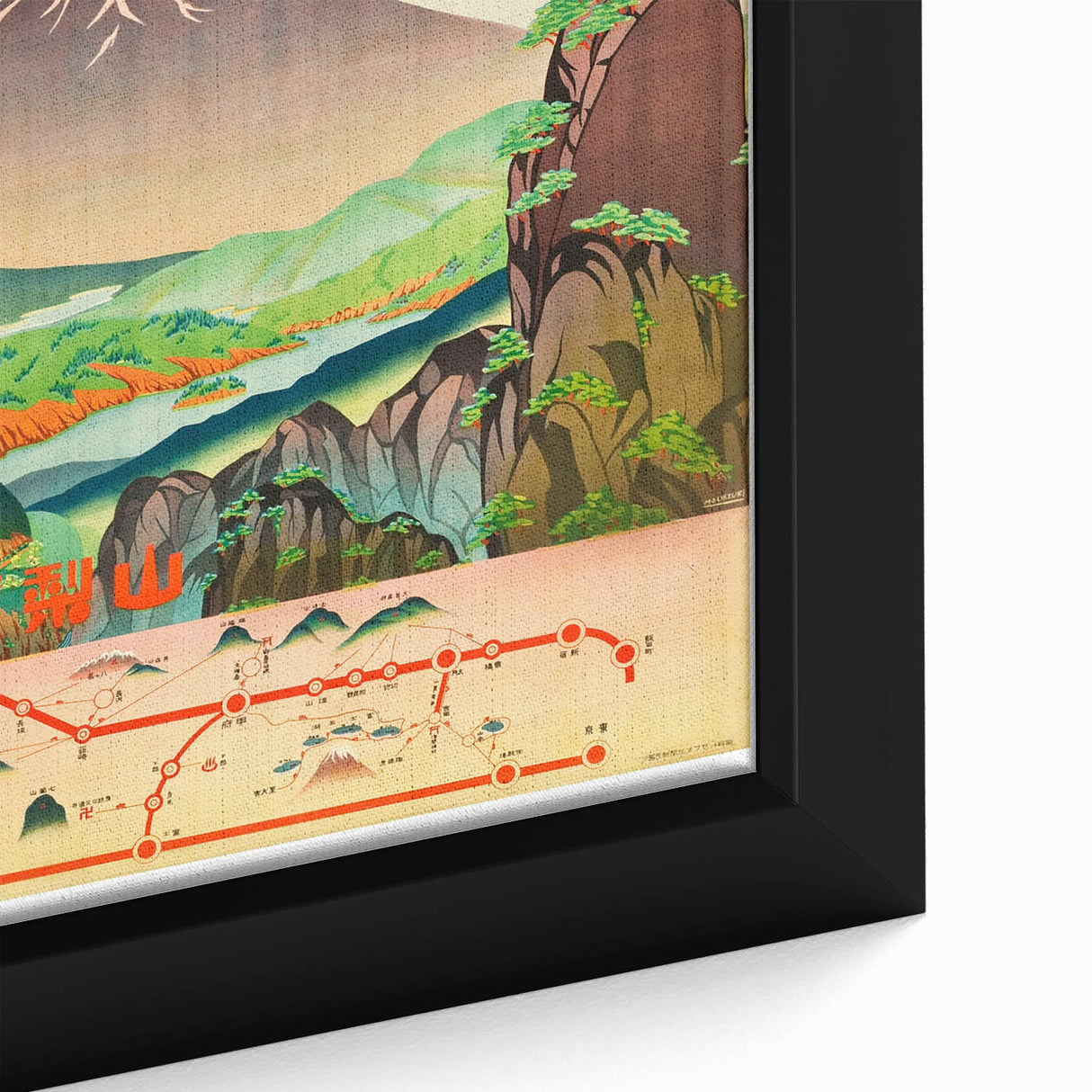 Vintage Japan Travel Poster | Mount Fuji and Scenic Landscape Art Print