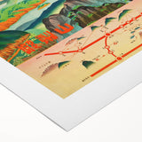 Vintage Japan Travel Poster | Mount Fuji and Scenic Landscape Art Print