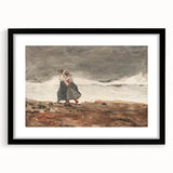 Stormy Realism Art Print | Danger by Winslow Homer | Coastal Scene