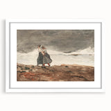 Stormy Realism Art Print | Danger by Winslow Homer | Coastal Scene