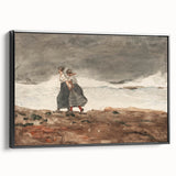 Stormy Realism Art Print | Danger by Winslow Homer | Coastal Scene