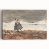 Stormy Realism Art Print | Danger by Winslow Homer | Coastal Scene