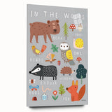Boys Room Wall Art – Woodland Animals Kids Wall Art Prints