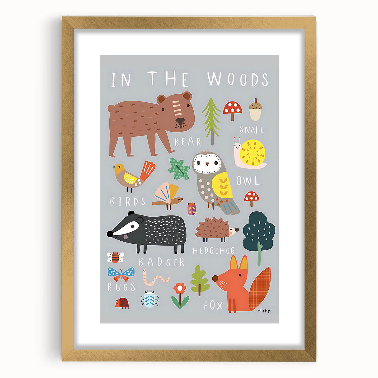 Boys Room Wall Art – Woodland Animals Kids Wall Art Prints