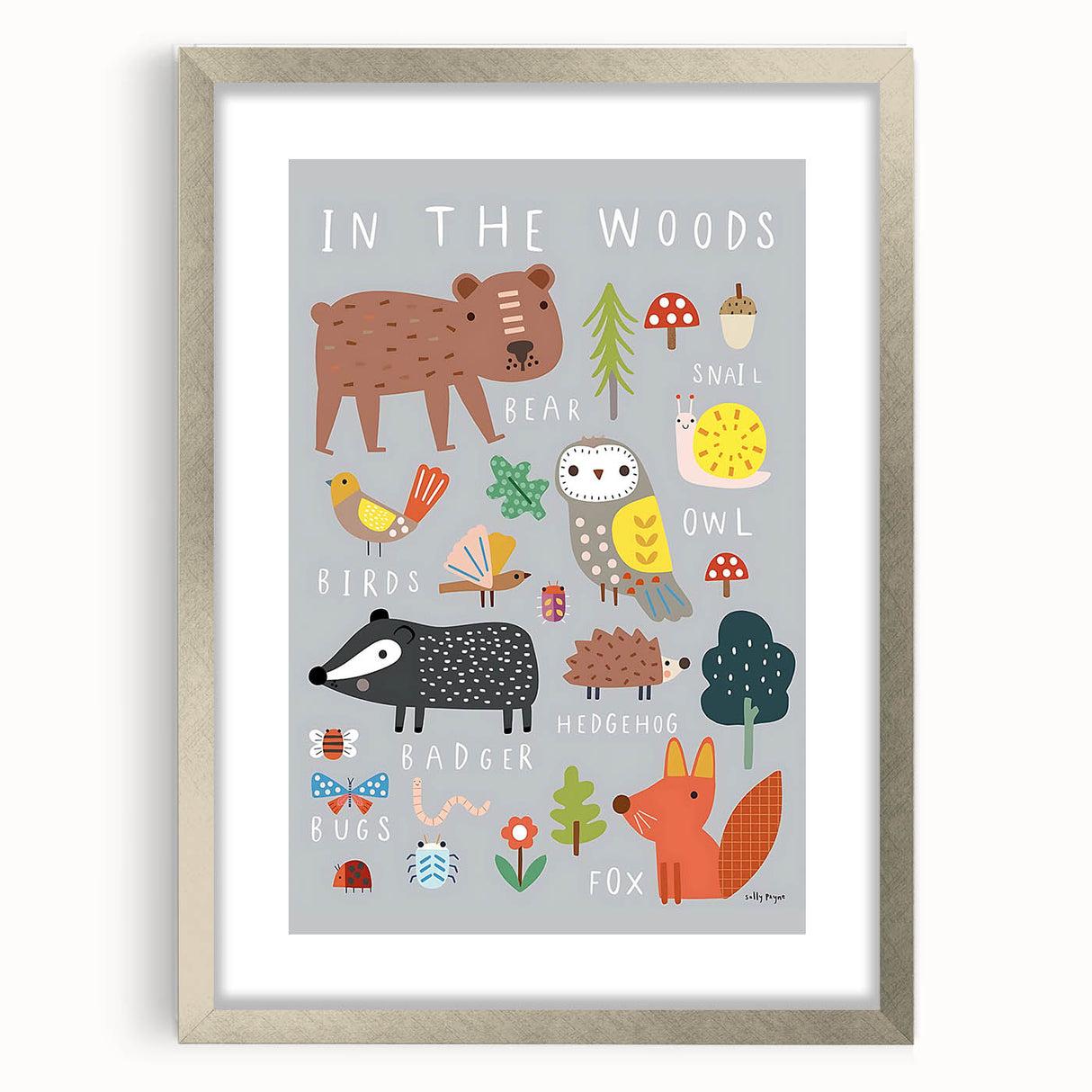 Boys Room Wall Art – Woodland Animals Kids Wall Art Prints