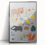 Boys Room Wall Art – Woodland Animals Kids Wall Art Prints