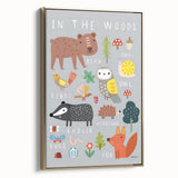 Boys Room Wall Art – Woodland Animals Kids Wall Art Prints