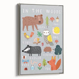 Boys Room Wall Art – Woodland Animals Kids Wall Art Prints
